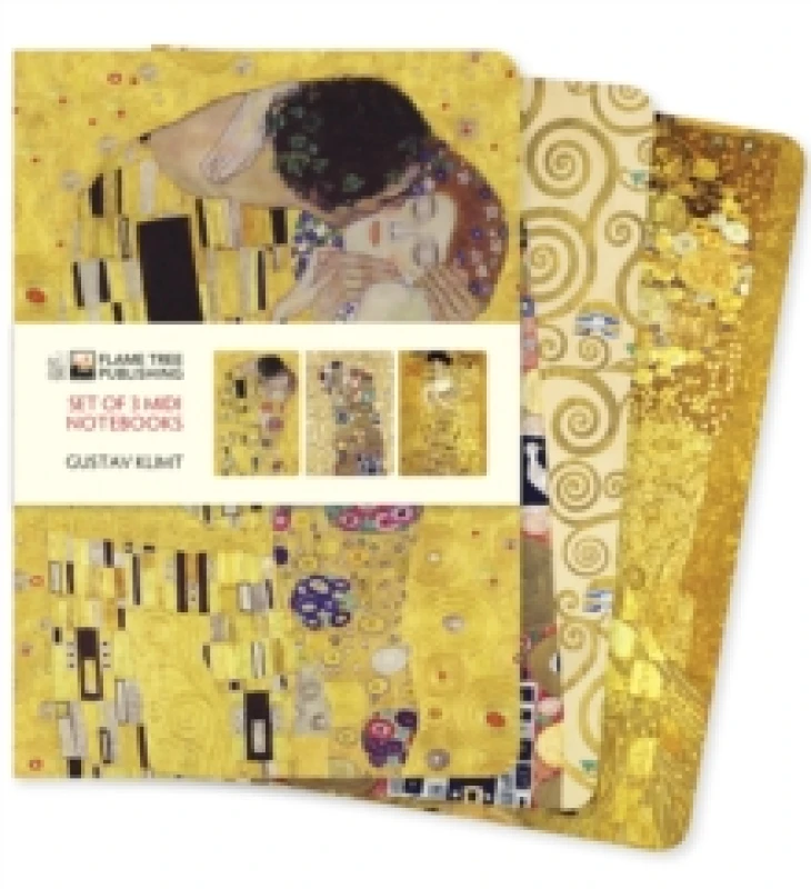 Image of Gustav Klimt Set of 3 Midi Notebooks Notebook / blank book