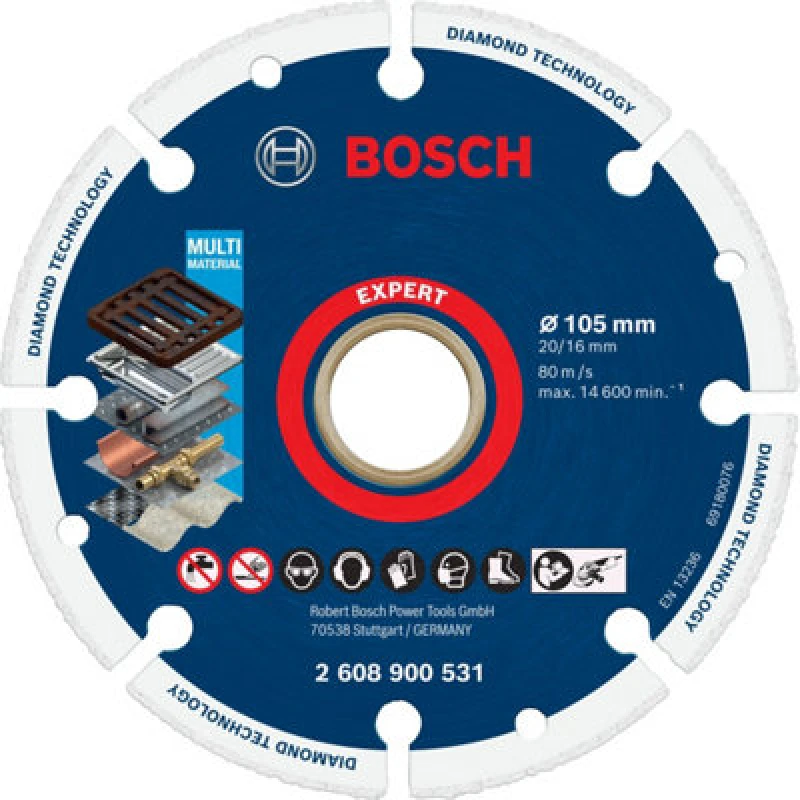 Image of Bosch Expert Diamond Metal Cutting Disc 2608900531 Diameter: 105mm