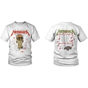 Image of Metallica - One Landmine Mens X-Large T-Shirt - White