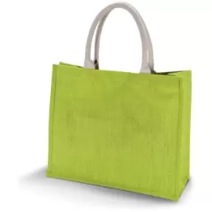 Image of Womens/Ladies Jute Beach Bag (One Size) (Lime) - Kimood