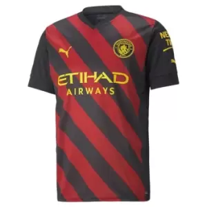 Image of Puma Manchester City Away Shirt 2022 2023 Adults - Black