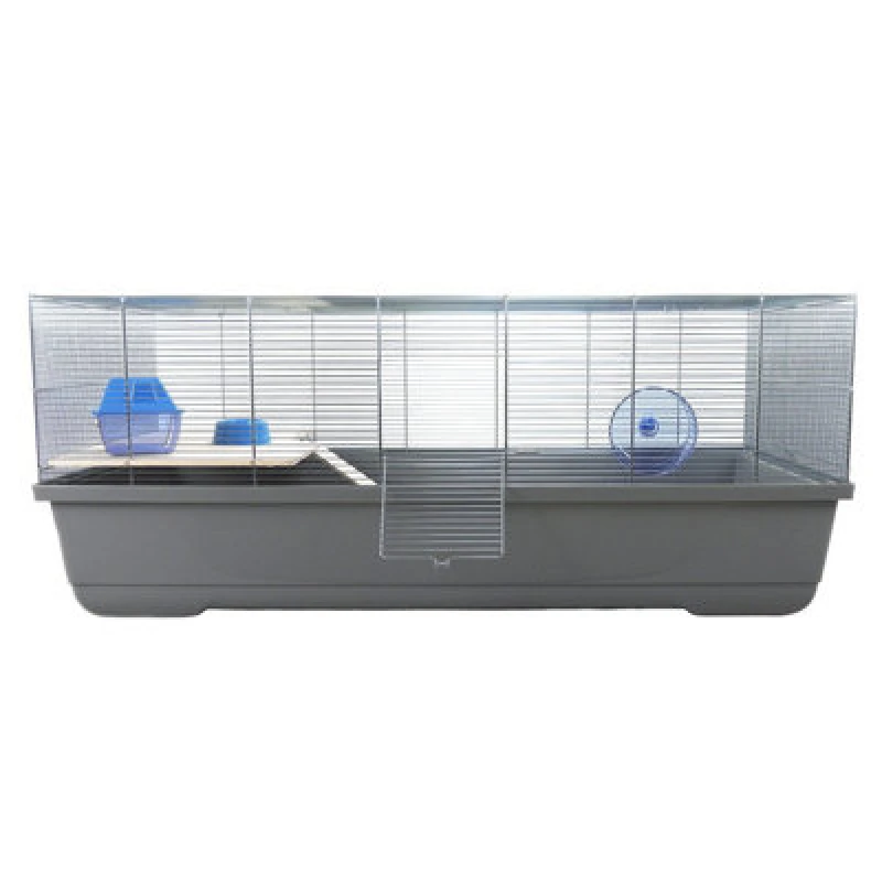 Image of Little Friends Ritz Large Rat And Hamster Cage With Shelf - Grey