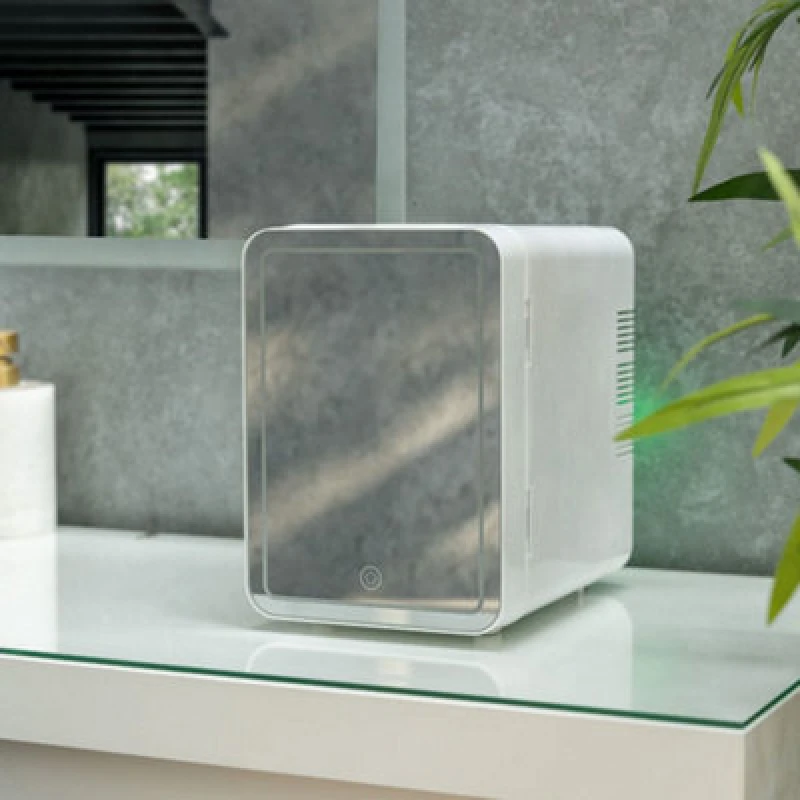 Image of Valuelights 4L Portable Mini Beauty Fridge With LED Mirror, Small Cooler For Skincare With Ac/dc Adaptor