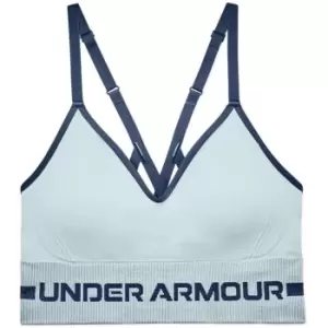 Image of Under Armour Seamless Low Impact Longline Sports Bra - Blue