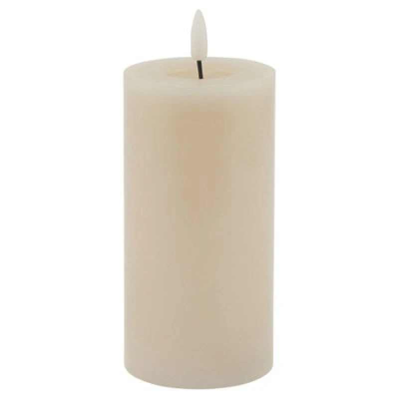Image of Love Lace Melt Effect 3x6 Taupe LED Wax Candle Taupe