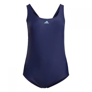 Image of adidas Classic 3-Stripes Swimsuit Womens - Team Navy / Pulse Aqua