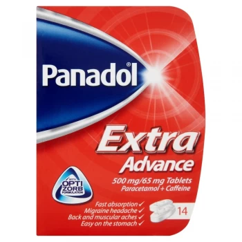 Image of Panadol Extra Advance Paracetamol + Caffeine Tablets 500mg/65mg 14 pack