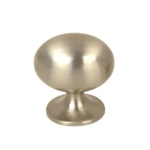 Image of BQ Satin Nickel effect Oval Internal Knob Cabinet knob D24.5 mm