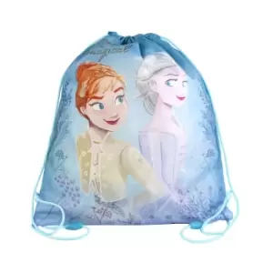 Image of Frozen Girls Nature Is Magical Drawstring Bag (One Size) (Blue)