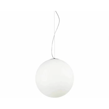 Image of Ideal Lux Lighting - Ideal Lux Mapa Bianco - 1 Light Large Globe Ceiling Pendant White, E27