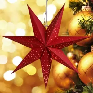 Image of LED Paper Star Light Battery-Operated Pendant Hanging Christmas Xmas Decoration Model 1