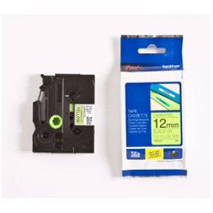 Image of Brother TZE-C31 P-touch Black on Fluorescent Yellow Laminated Tape 12mm x 5m