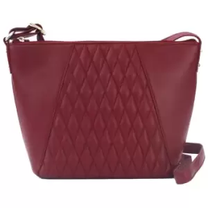 Image of Eastern Counties Leather Womens/Ladies Alegra Quilted Handbag (One size) (Cranberry)