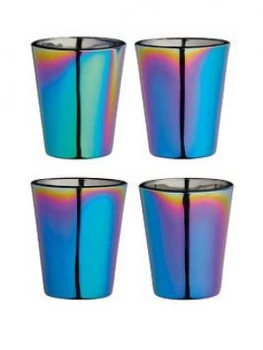 Image of Kitchencraft Barcraft Rainbow Iridescent Shot Glasses - Set Of 4