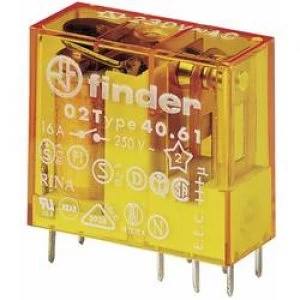Image of PCB relays 230 V AC 16 A 1 change over Finder 40.6