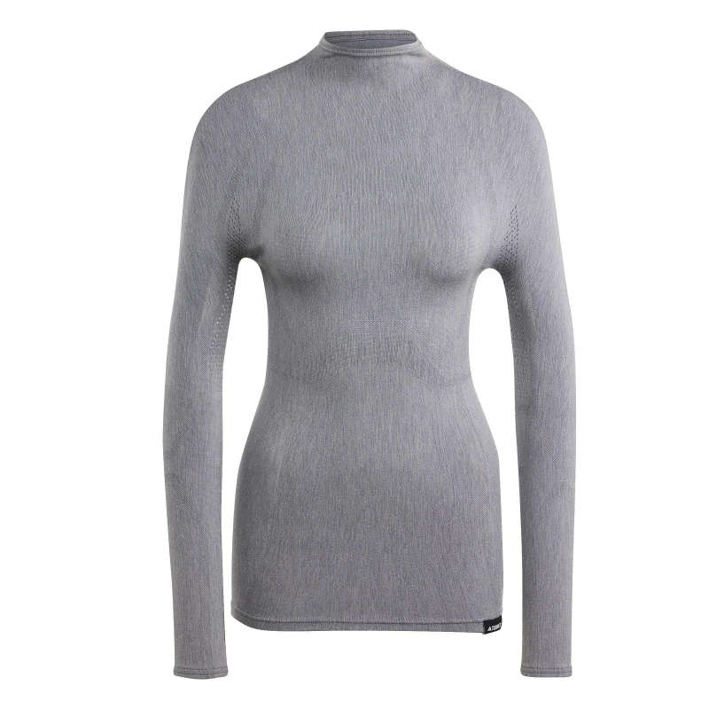 Image of adidas Drynamo Long Sleeve Training Top Womens - Grey Grey 2XS