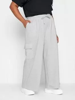 Image of Yours Wide Leg Utility Jogger Oatmeal Marl, Grey, Size 22-24, Women