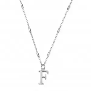 Image of Iconic Initial F Silver Necklace SNCC4040F