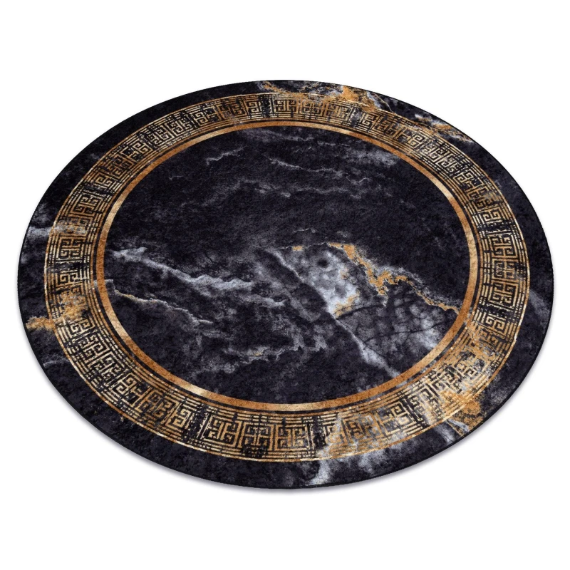 Image of RugsX Miro Rug in Black Size: 160cm diameter Black Unisex 160cm diameter