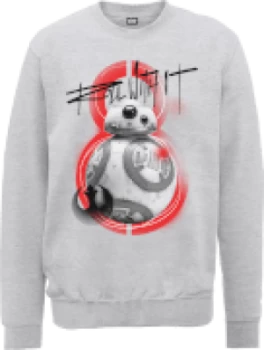 Image of Star Wars The Last Jedi BB8 Roll With IT Grey Sweatshirt - S - Grey