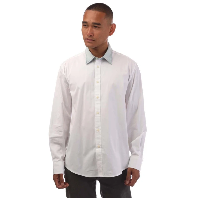 Image of Diesel S-Holls Regular-Fit Shirt White male S