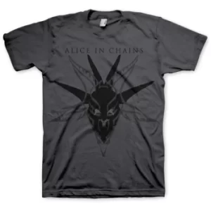 Image of Alice in Chains Black Skull Charcoal Mens T Shirt: X Large
