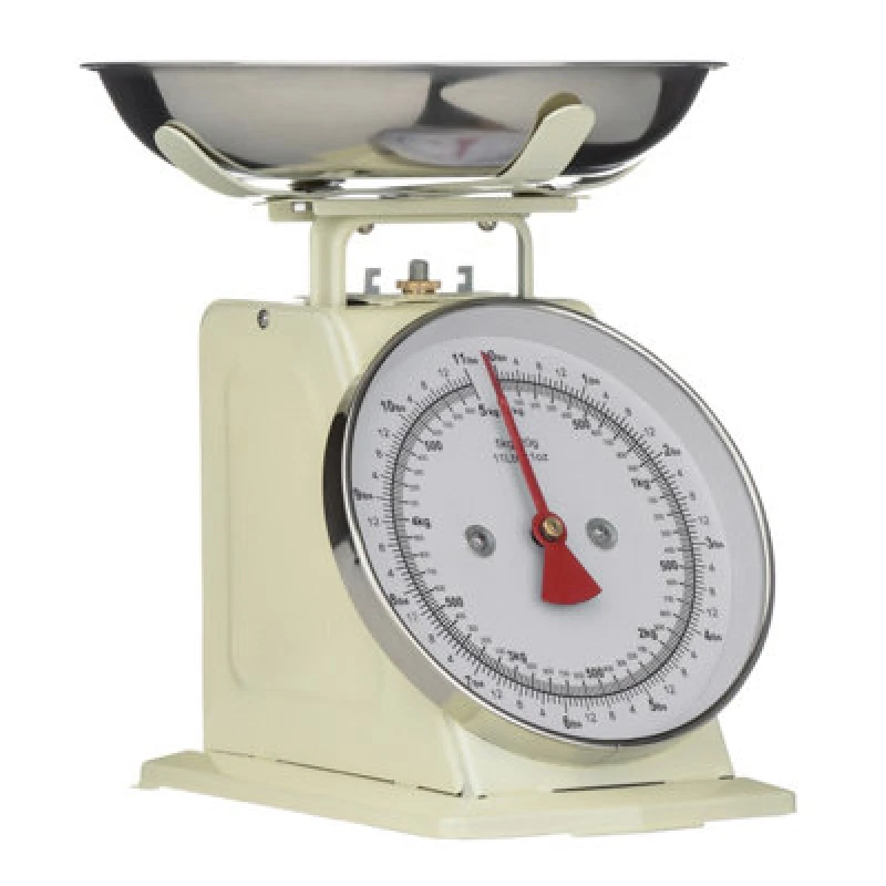 Image of Premier Housewares 5kg Retro Standing Kitchen Scale Cream