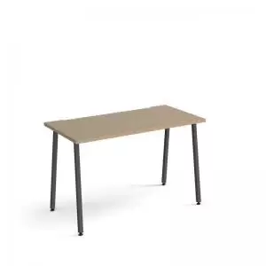 Image of Sparta straight desk 1200mm x 600mm with A-frame legs - charcoal frame