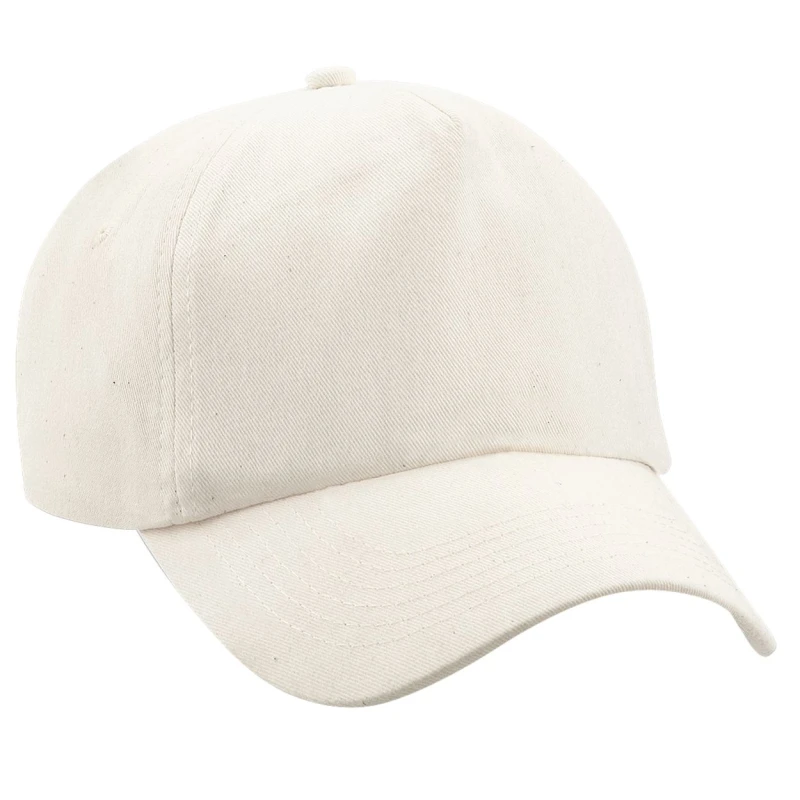 Image of Beechfield Beechfield Men Plain Original 5 Panel Baseball Cap Pack of 2 in Natural Natural One Size Male 5059269086817