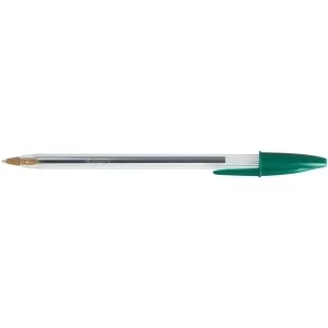 Image of Bic Cristal Medium Ballpoint Pen Green - Pack of 50 Pens