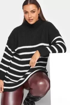 Image of Stripe High Neck Jumper
