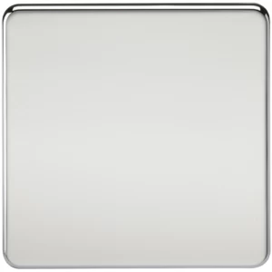 Image of KnightsBridge Screwless 1G Blanking Plate Polished Chrome