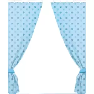 Image of Manchester City FC Repeat Logo Pencil Pleat Curtains (54in x 66in) (Blue)