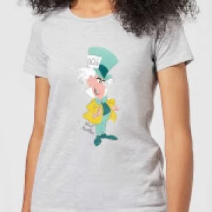 Image of Disney Alice In Wonderland Mad Hatter Classic Womens T-Shirt - Grey - XL