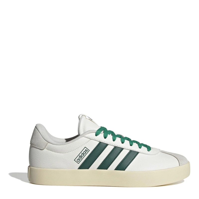 Image of adidas vl court 3.0 trainers in white & green White & Green UK 9 (EU 43?)
