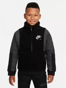 Image of Boys, Nike NSW Winterized Nike Air Top - Black/White, Size Xs
