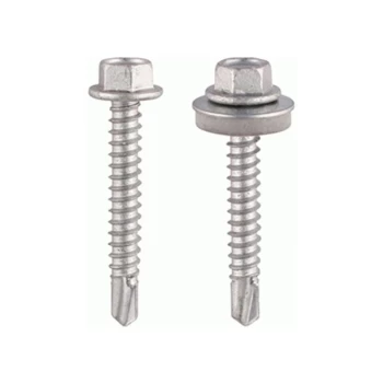 Image of 5.5 x 38mm Hex Head Self Drilling Light Section TEK Screws With 16mm Washer Qty 100 - Timco