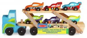Image of Melissa and Doug Jumbo Race Car Carrier.