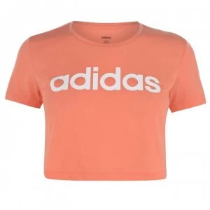 Image of adidas D2M Cropped T Shirt Ladies - Coral