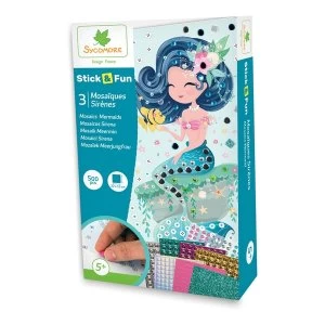 Image of Sycomore Stick & Fun Childrens Mosaics Mermaids