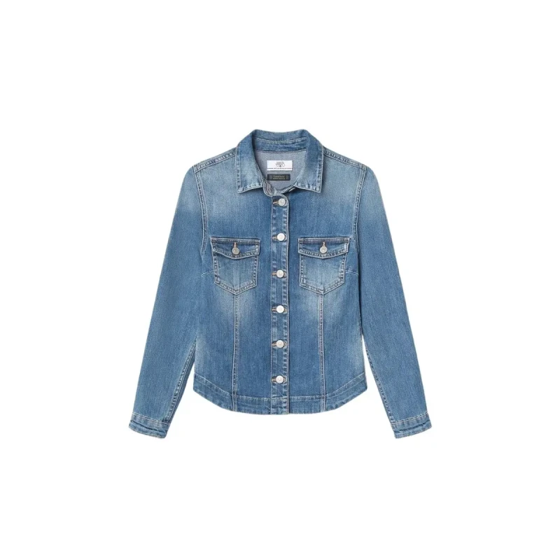 Image of Le Temps des cerises Womens denim jacket Le Temps des cerises Lilly Bleu Female XS