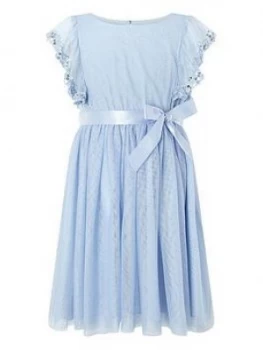 Image of Monsoon Girls Amika Sequin Frill Dress - Blue