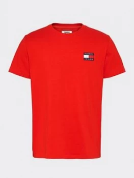 Image of Tommy Jeans Tommy Badge T-Shirt - Red