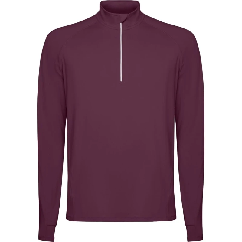 Image of ROLY ROLY Men Estambul Quarter Zip Long-Sleeved Sweatshirt in Maroon Size: Small Maroon S Male 5063703438629