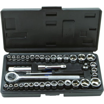 Image of 36109 40pc 1/4' & 3/8' Dr Socket Set - Rolson