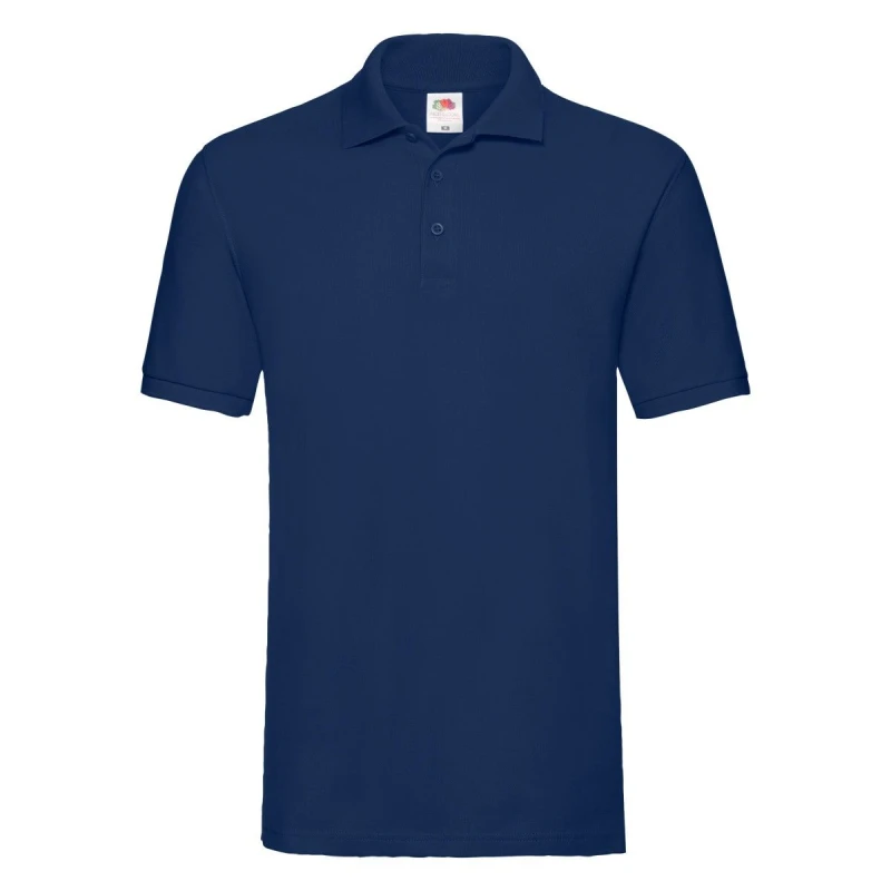 Image of Fruit Of The Loom Fruit of the Loom Men Premium Pique Polo Shirt in Navy Size: Small Navy S Male 5063470860203
