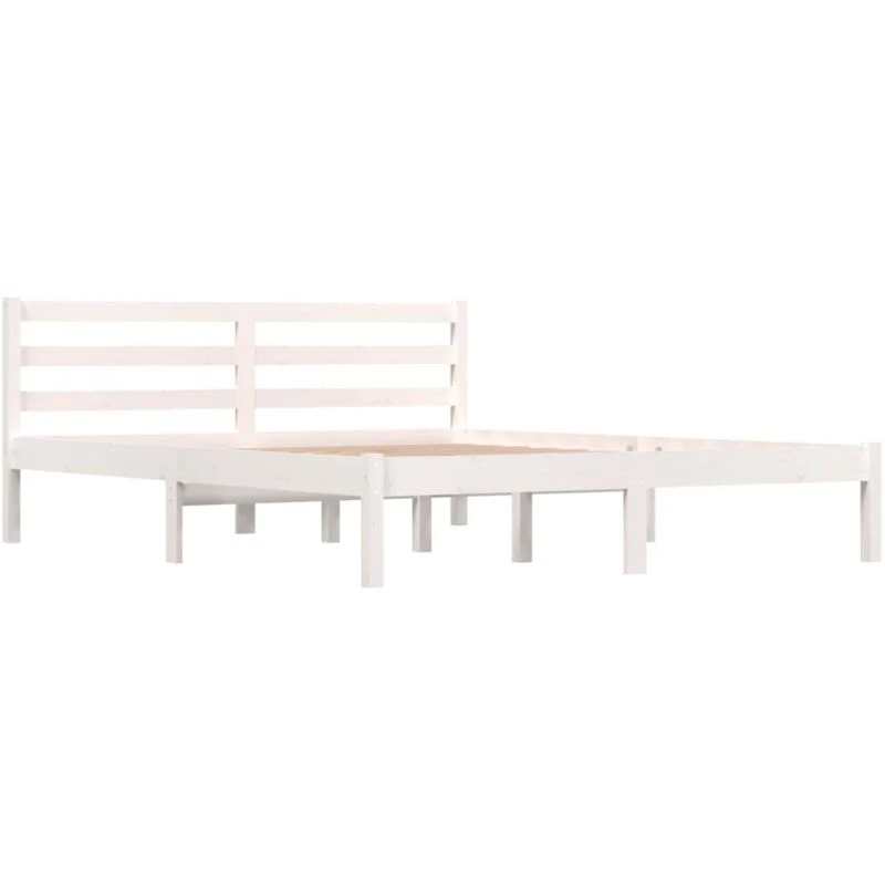 Image of VIDAXL Bed Frame without Mattress 150x200cm White King Size Vidaxl 8720286877647