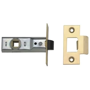 Image of Union Tubular Mortice Latch 2648 Polished Brass 64mm 2.5" Visi
