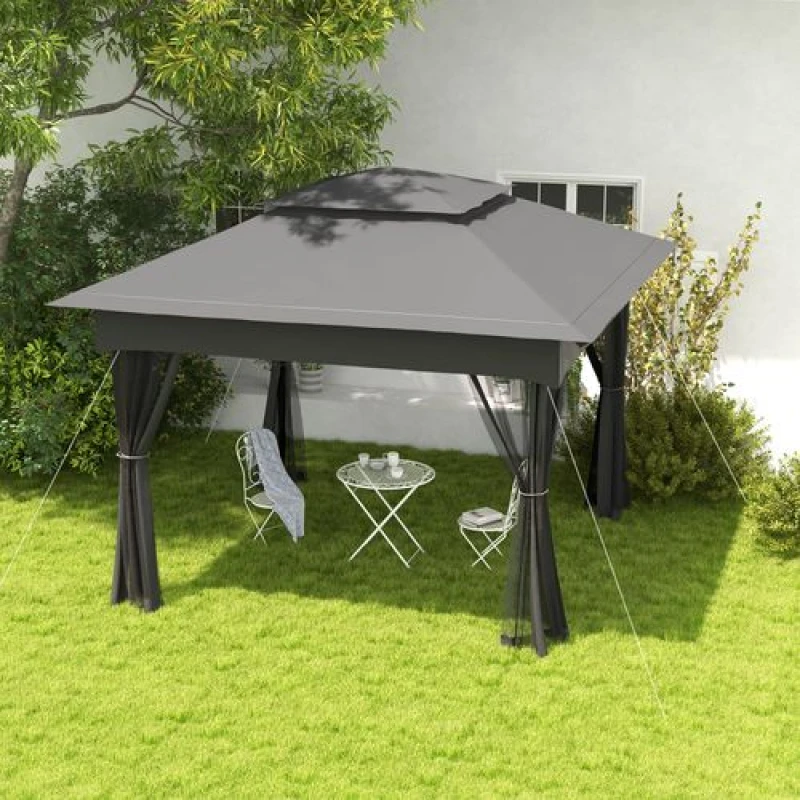 Image of Outsunny Garden Folding Tent Heavy Duty Pop Up Gazebo for Party TJ Hughes 5056725383398