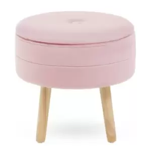 Image of Ivy Velvet Stool Pink